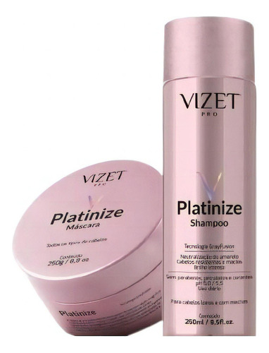 Kit Platinize Home Care Vizet Profissional 250g