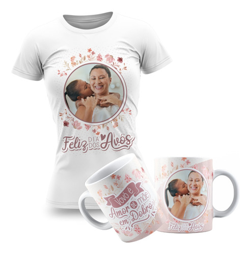 Artes Editáveis Camisas Canecas Personalizadas Dia Dos Avós