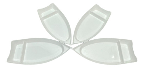 Kit Com 4 Barcos Japones Porções E Barco Sushi E Açaí 26cm