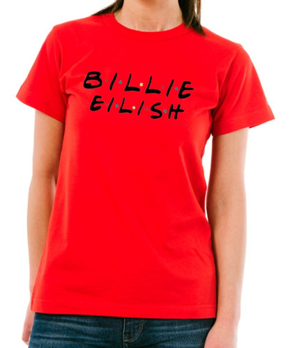 Polera Manga Corta Dama Billie Eilish.- Letras 