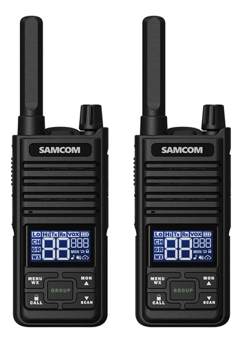 Samcom T2 Gmrs Radio Bidireccional, Walkie Talkies De Largo 