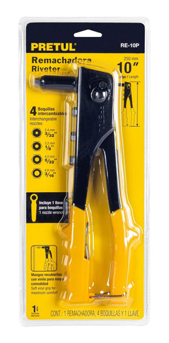 Remachadora 10´ Llave Boquillas Manual 3/32 A 3/16 22850 4