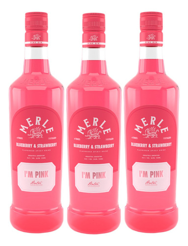 Gin Merle Pink Blueberry & Strawberry X3 - Ayres Cuyanos