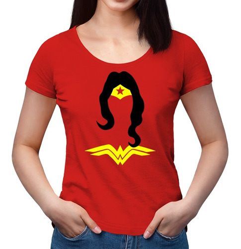 Polera Wonder Woman - Dc Comics - Escotada - Personalizada