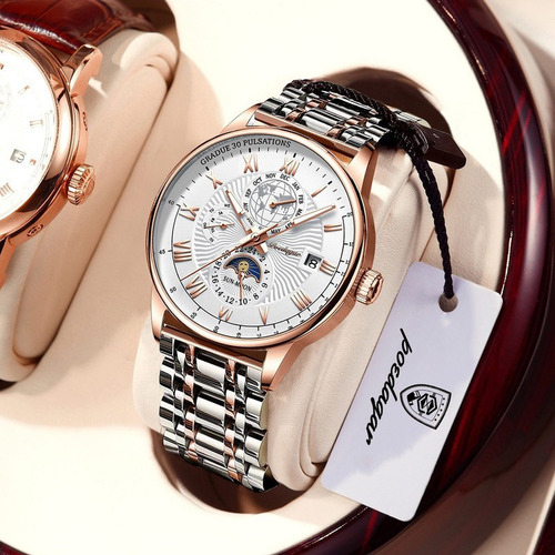 Reloj Poedagar 908 Classic Luminous Moon Phase