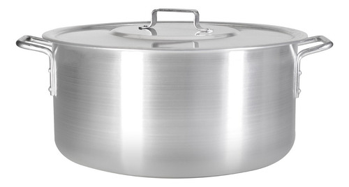 Kit Caçarola Panela Grande Industrial Restaurante Profissional Aluminio N32 + N34 + N36 Cor Cinza
