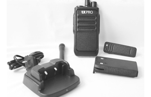 Radio Portátil Tx-320 Uhf 400-470 Mhz 16 Canales Txpro Negro