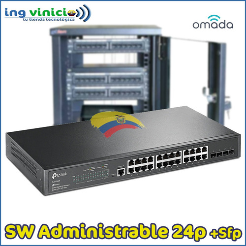 Imagen 4 de 10 de Switch Tp-link Administrable L2 24 Puertos Gigabit Sfp Rack