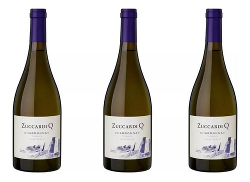 Vino Zuccardi Q Chardonnay Blanco 750ml Pack X3 Fullescabio