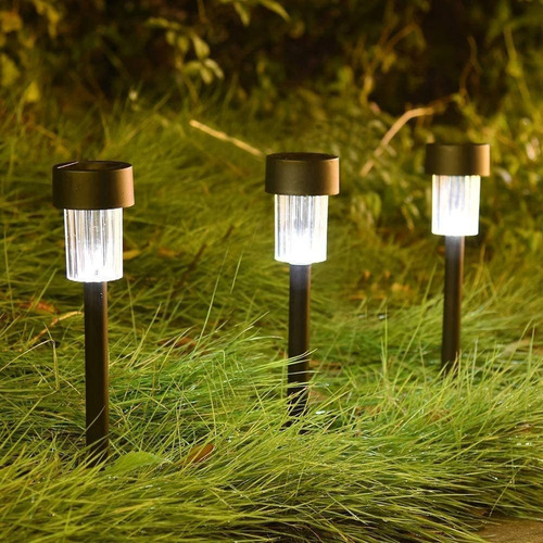 Bh Compatible 12 Focos Linternas Led Solares Estaca Jardín Y