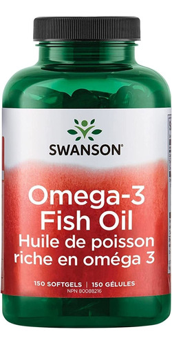 Swanson Omega-3 - Aceite Para Pescado (150 Geles), P, 1