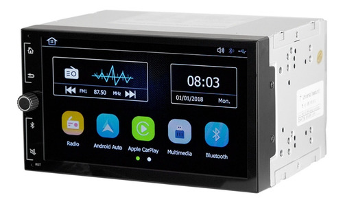 Imagen 1 de 3 de Radio Aiwa Aw-7900lx Dobledin Bluetooth Android Auto Carplay