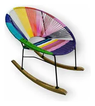 Comprar Silla Mecedora En Mimbre Plástico Mecedora Arcoiris Colores