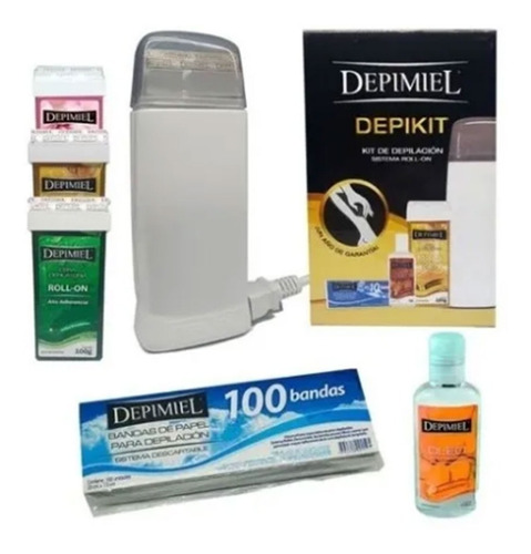 Kit De Depilación Depimiel + 3 Ceras Roll On + 100 Bandas