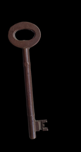 Antigua Llave De Bronce 10 Cm 