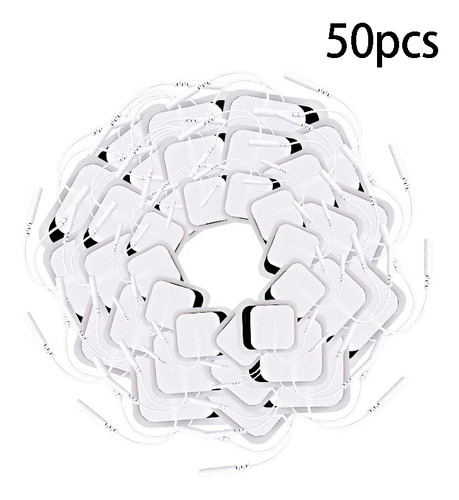 50 Almohadillas De Electrodos De Repuesto Para Electroterapi