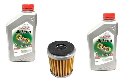 Kit Aceite Castrol Filtro Ybr Ys Fz 25 Xtz 250 Yamaha Eltala