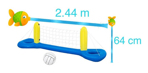 Imagen 2 de 9 de Portería Inflable De Volleyball Con Pelota Juego Bestway