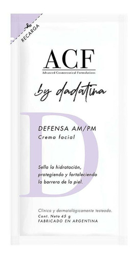 Repuesto Crema Facial Acf Defensa Am/pm By Dadatina X 45 G