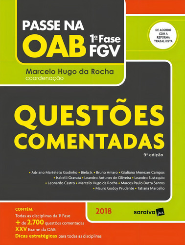 Passe Na Oab 1 Fase Fgv - Questoes Comentadas - Saraiva - 9