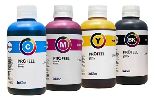 Tinta Corante Inktec Profeel E0017 4 Unidade De 250ml Tinta Cyan Magenta Yellow Black