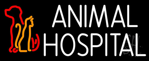 Letrero Led Neon Veterinario Hospital Animal Ancho 45 Cm