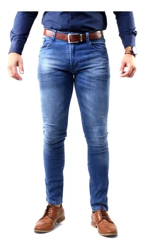 Pantalón Casual Skinny De Gabardina Strech Hombre