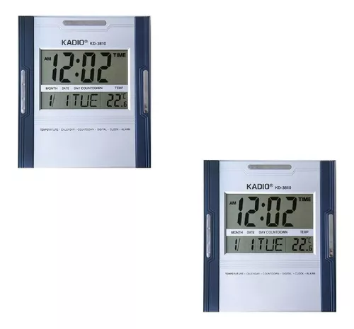 Reloj Digital De Pared Temperatura Fecha Kd-3806n