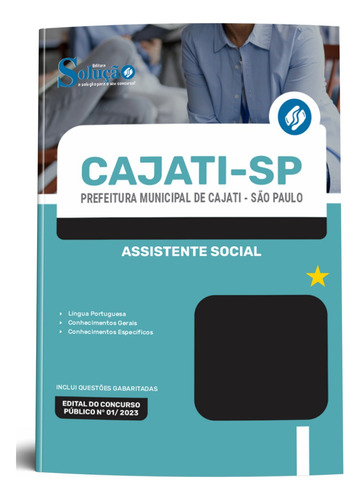 Apostila Assistente Social - Cajati Sp 2023 Atualizada - Editora Solução