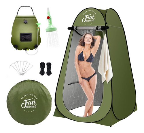 Kit De Carpa De Ducha Solar Fun Essentials, 2 Piezas