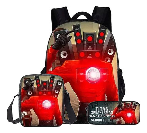 Skibidi Toilet Titan Actualizado Altavoz Hombres Estudiante Mochila