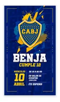 Comprar Invitación Digital Boca Juniors Personalizada