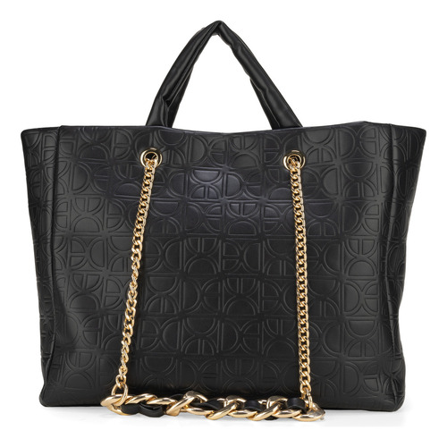 Bolsa Tote Cloe Pichel I Grande Color Negro