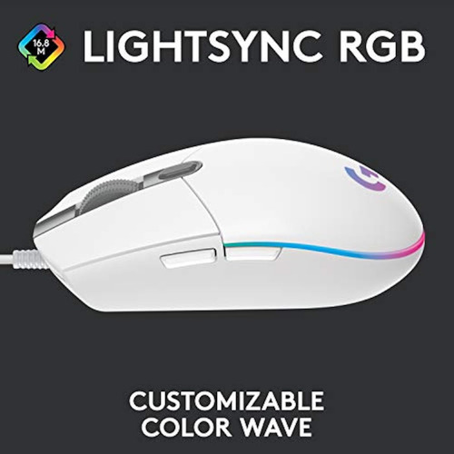 Logitech G G102 Light Sync Gaming Mouse, 8000 Dpi,
