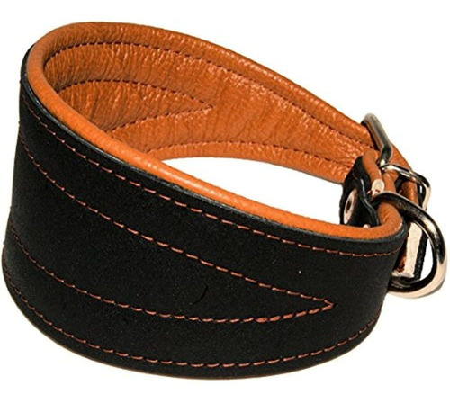 Collar De Perro Cónico Extra Ancho Acolchado De Cuero Real G