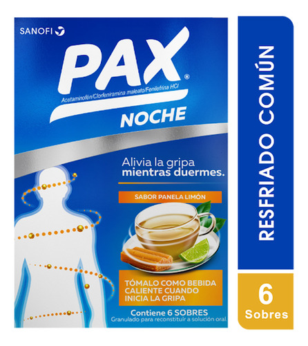 Acetaminofen + Clorfeniramina + Fenilefrina Pax Noche Panela