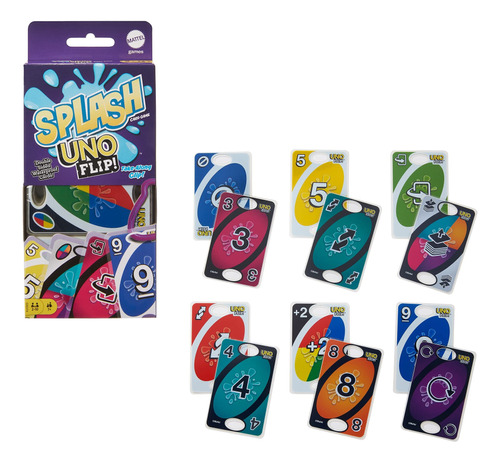 Mattel Games Uno Flip Splash Juego De Cartas A Juego Con 112