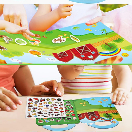 Set 6 Libros De Stickers Reutilizables Para Niños