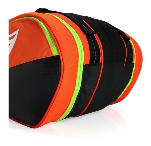 Raqueteira Polyfibre Neon X12 Laranja Tripla +