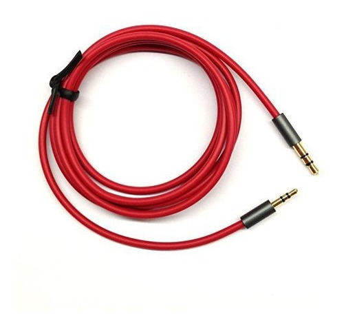 Cable De Audio Negro Rojo 3,5 mm Macho A 2,5 mm Macho