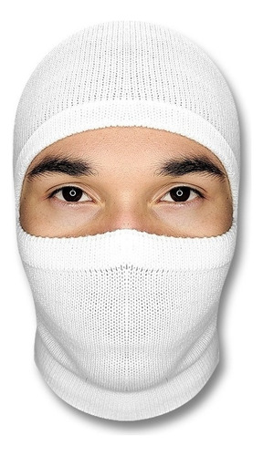 Balaclava Capuz De Lã Térmico Frigorifico Touca Ninja Moto Cor Branco