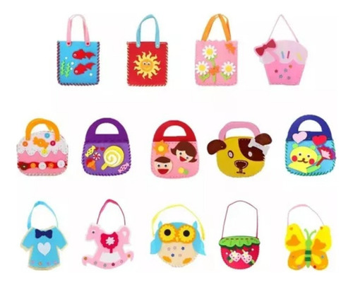 Bolsa De 14 Piezas, Bolsa Infantil No Tejida Hecha A Mano, S