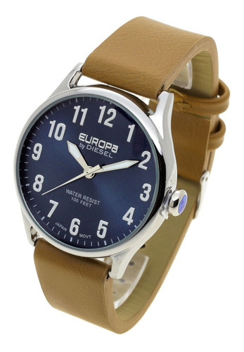 Reloj Europa By Diesel Hombre 4001 - Eco Cuero Metal Wr30