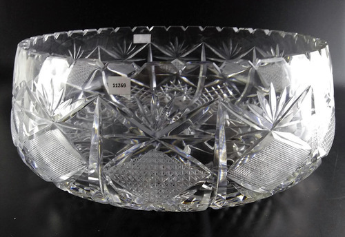 Antigo Grande Centro De Mesa Cristal Bohemia 11269 Rrdeco (Usado)
