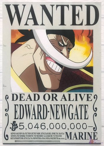 Cuadro Artesanal De One Piece - Barbablanca / Edward Newgate