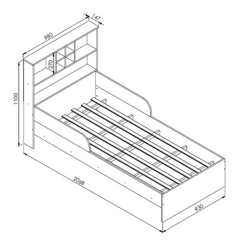 Cama Infantil 4 Prateleiras Branco Cm095 - Art In Móveis