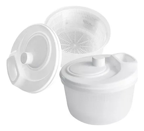 Centrifugador Escurridor Verduras Plástico Blanco Carol