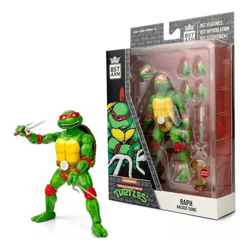 Tortuga Ninja Bst Axn Figure Raphael Pixelated (arcade Game)