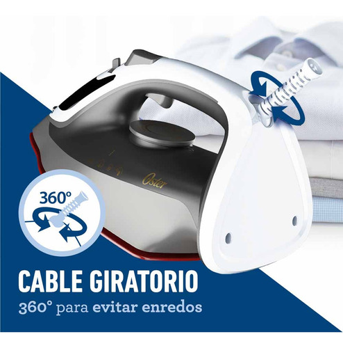 Plancha De Vapor Oster® Con Tecnología Aerocerámica Gcstac69 Color Gris