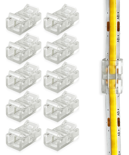 Kit Com 10 Emenda De Fitas Led Modelo 2835 8mm Gaya Luz Todas Tensão De Operação